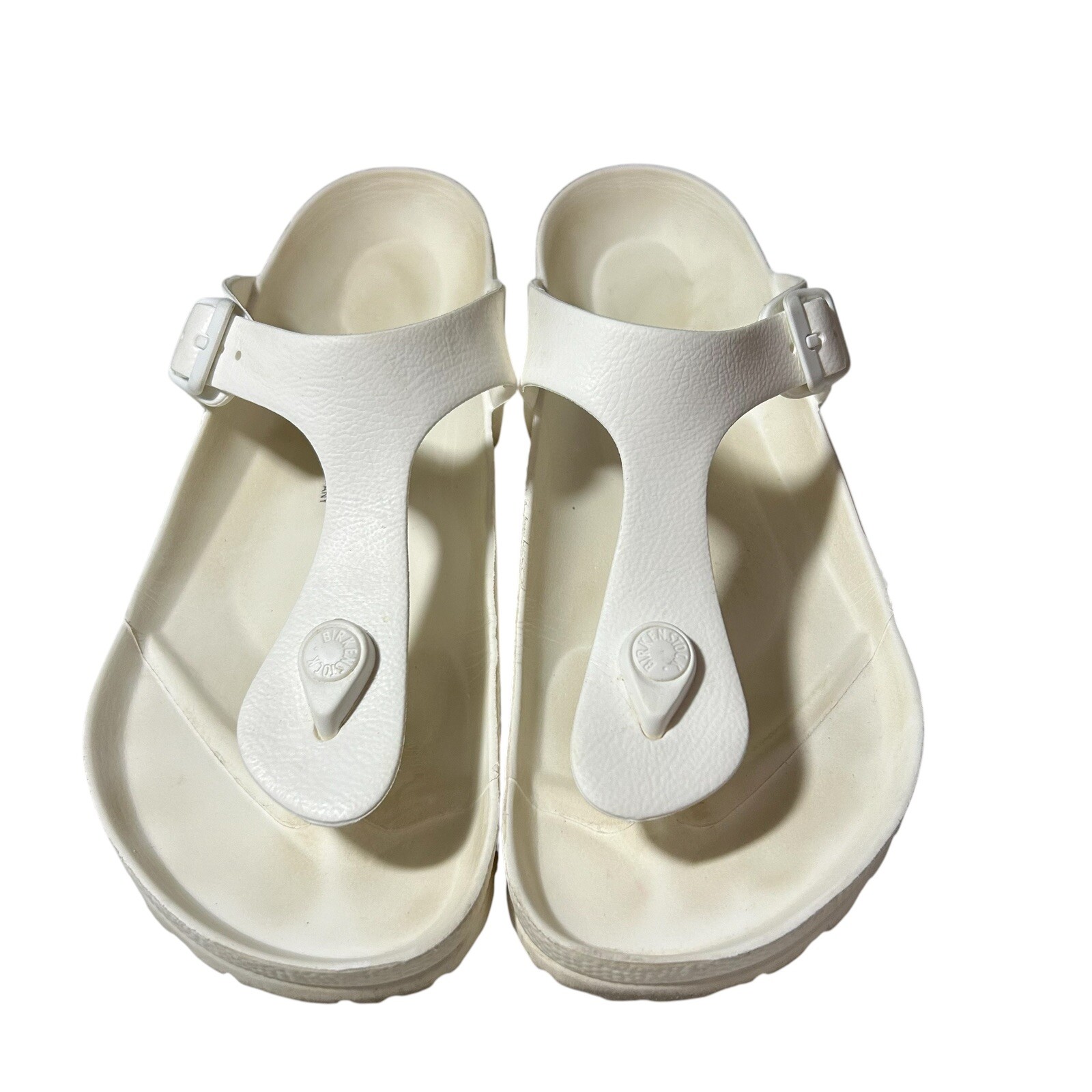 Birkenstock Gizeh Sandals White EVA Flip Flops US 8 EU39 Made In Germany