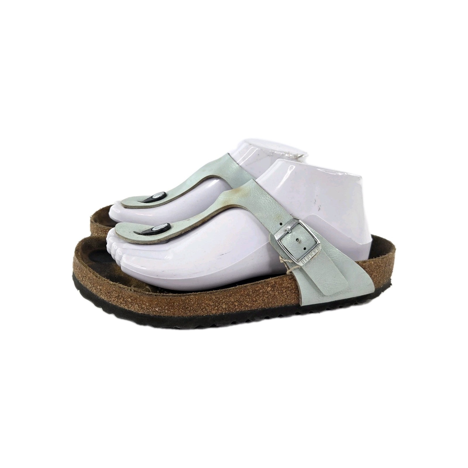 Birkenstock Gizeh Birko Flor Thong Sandal US 8 Womens Light Blue Shoes