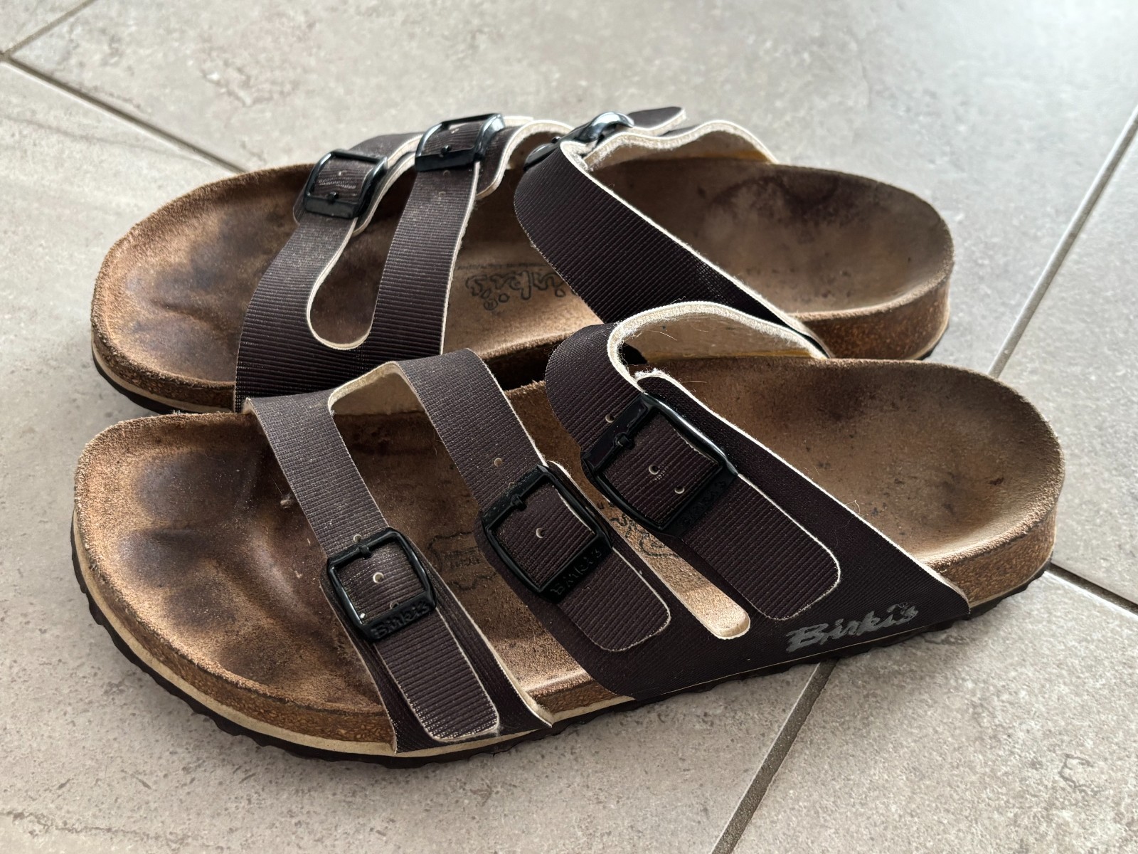 Birkenstock Florida SlipOn Brown Birko-Flor Sandals Slides Womens 40 / 9, Mens 7