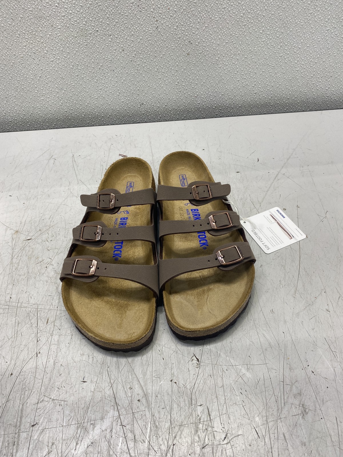 Birkenstock Florida Soft Footbed Sandals Mocca Unisex Size W7 M5