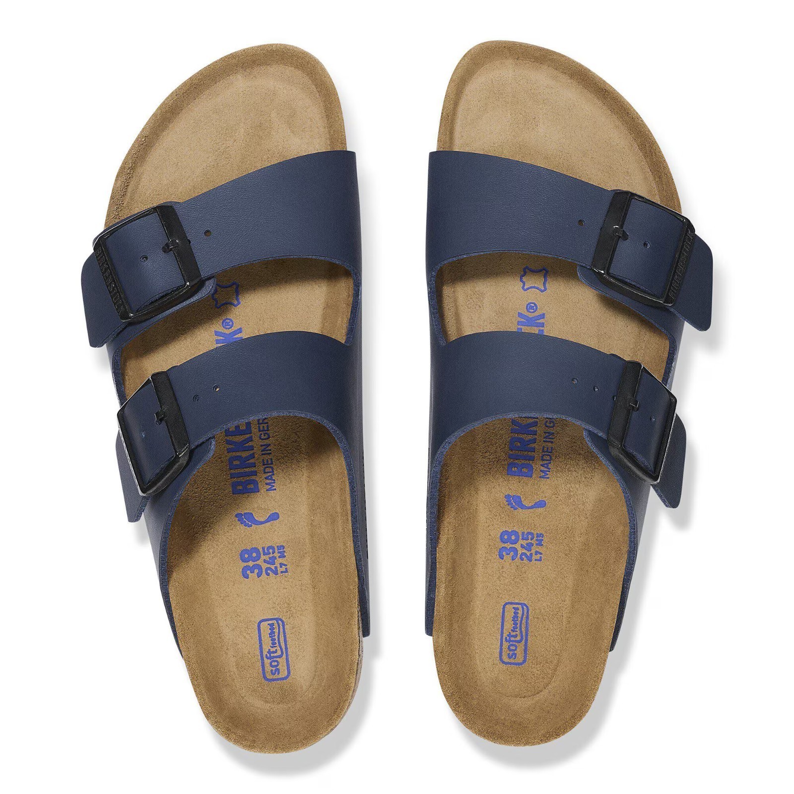 Birkenstock Arizona Soft Footbed Birko-Flor Sandals  – Blue
