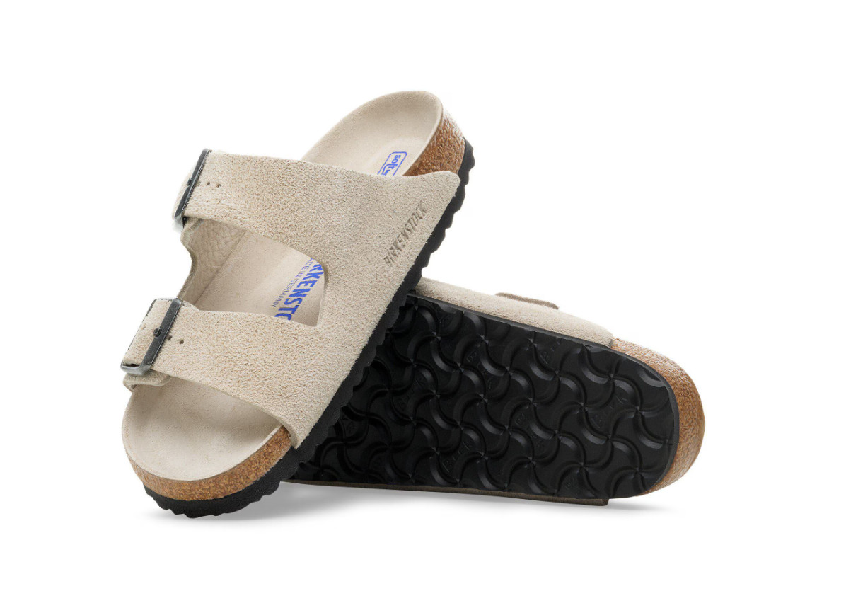 Birkenstock Arizona Soft Footbed Suede Leather OYSTER  TONAL Color – All Sizes