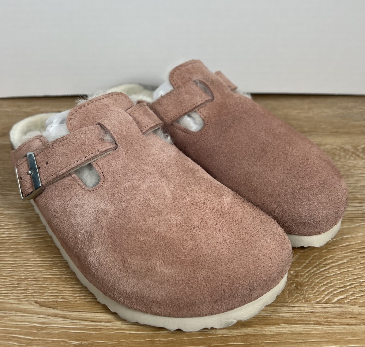 Birkenstock Boston Shearling  EU Size 37, Pink, Gently used
