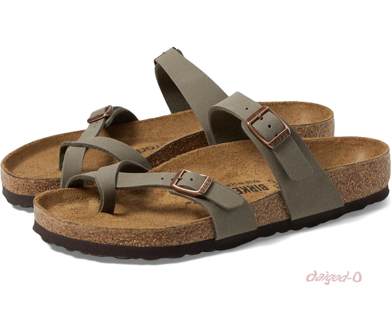 Birkenstock Mayari Stone Birkibuc Women’s With Toe Loop Sandals Wide EU 37-41