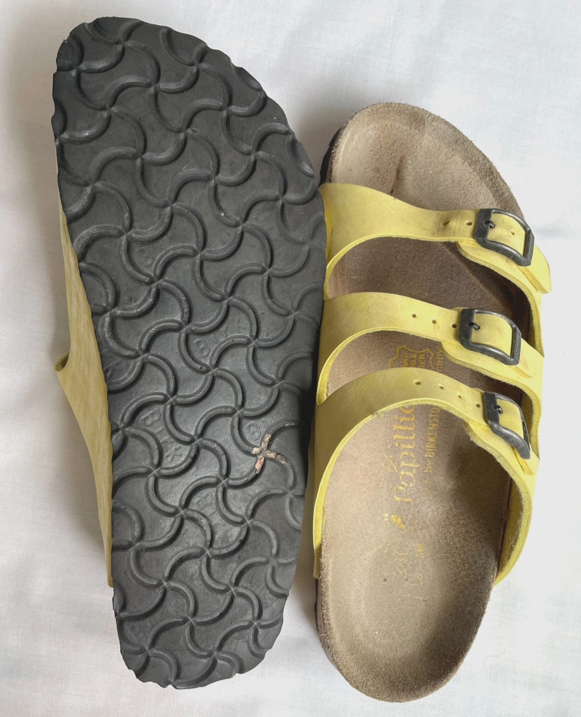 Papillio by Birkenstock Florida  3 Strap Sandals Women’s 6.5 / 37  Yellow