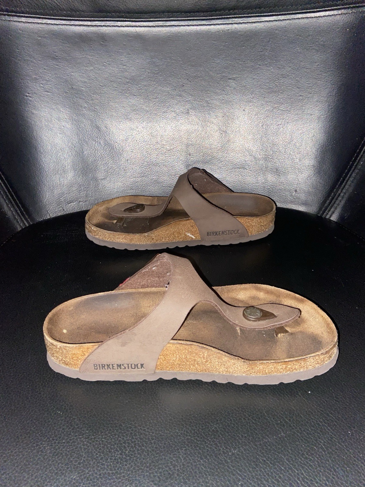 Birkenstock Gizeh Brown Toe Thong Sandals Womens Size 5