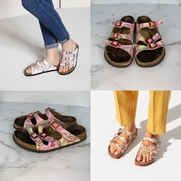 Birkenstock Florida Birko-Flor Triple 3-strap Strappy Sandals 40