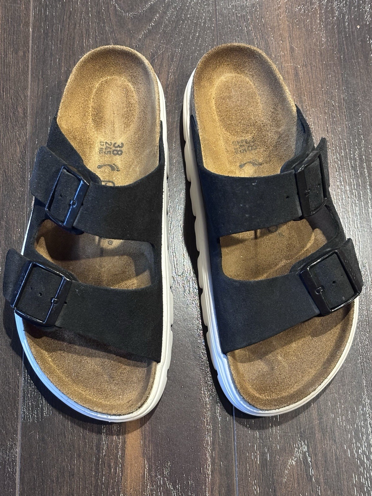 Birkenstock Arizona Papillio Black Chunky Platform Slide Sandals EU 38 US L7 M5
