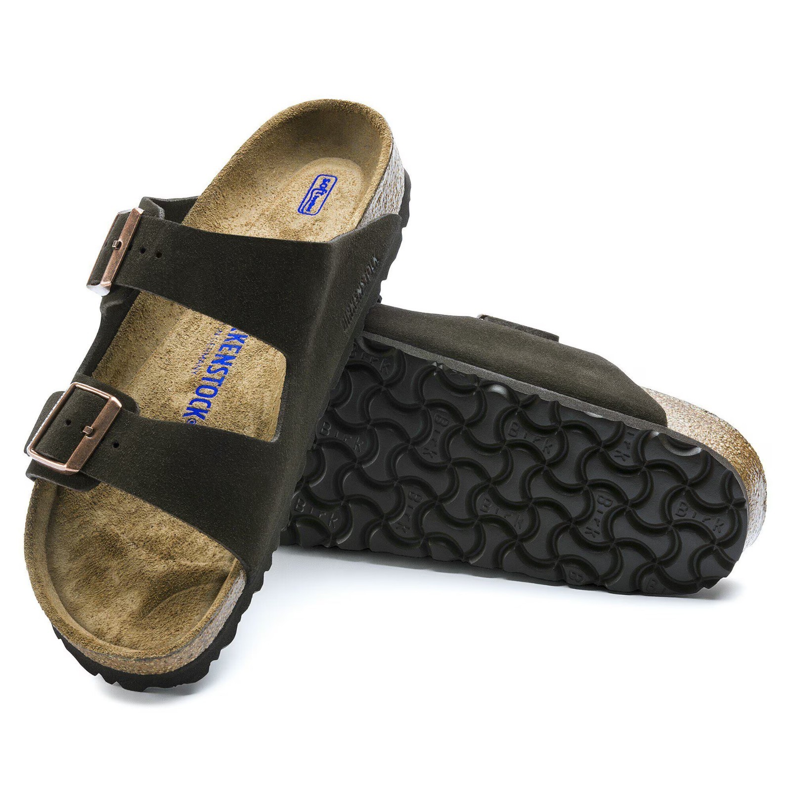 Birkenstock Arizona Soft Footbed Suede Leather Mocha Sandals Select Size