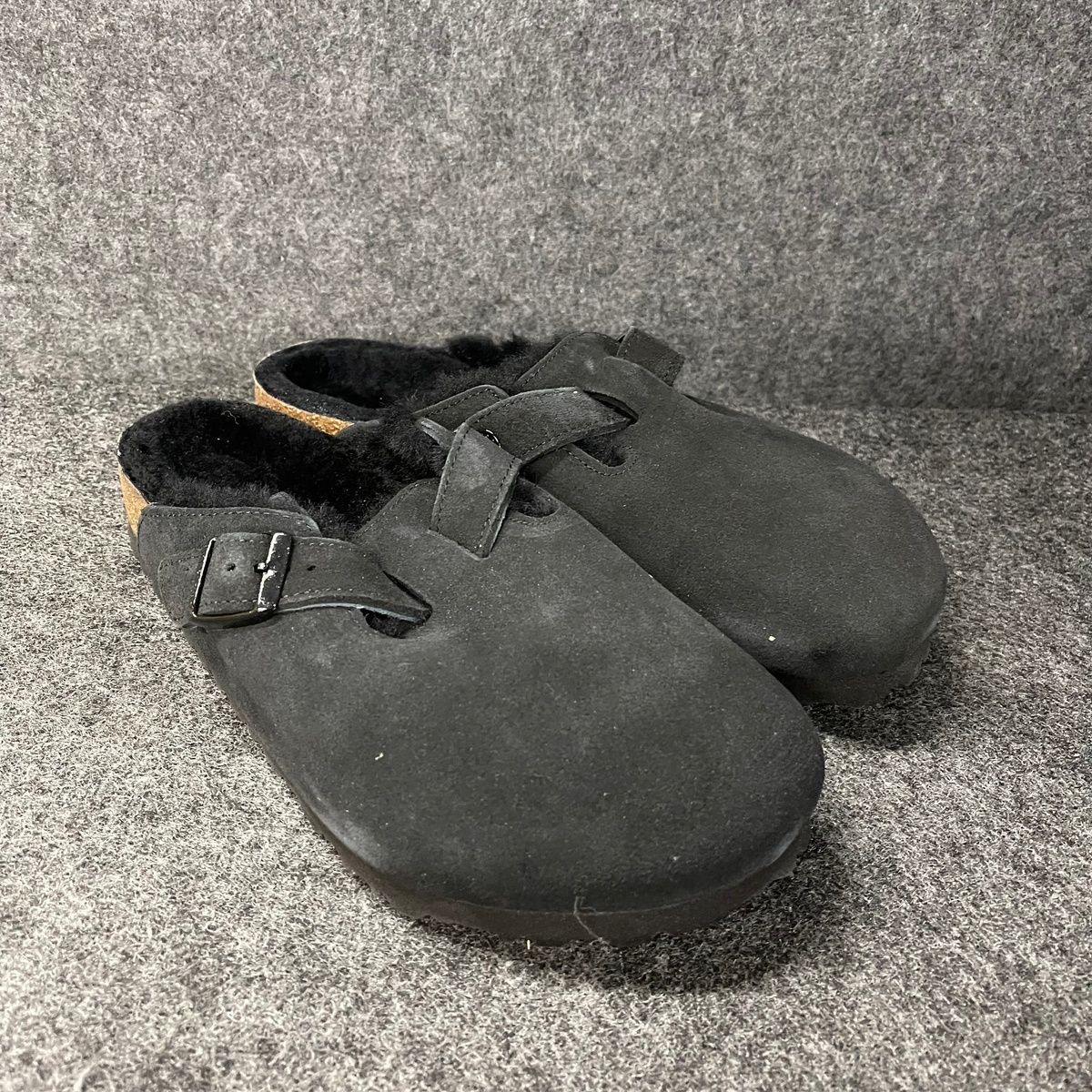BIRKENSTOCK Boston Shearling Suede Leather Women’s Size 9 Black
