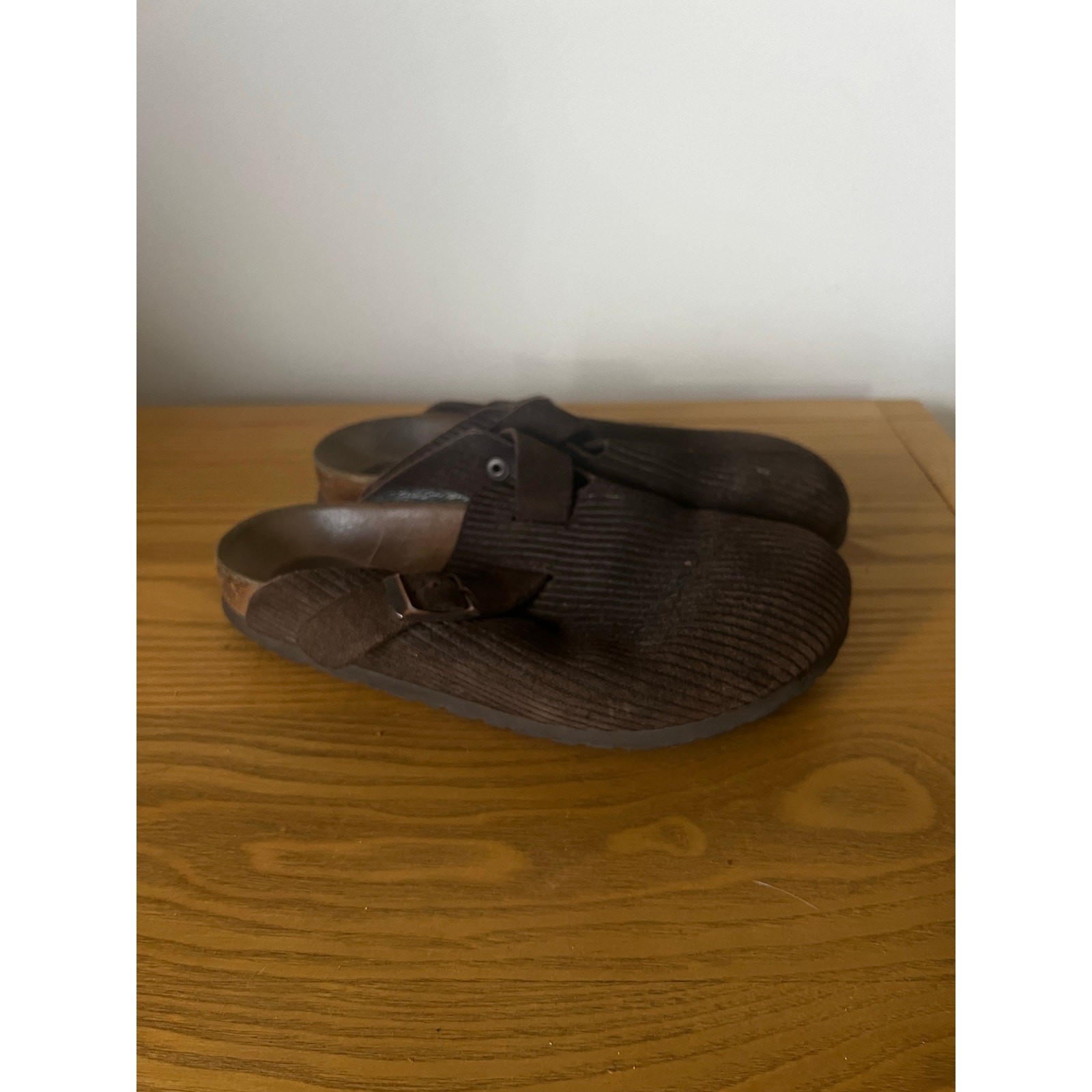 Birkenstock Boston embossed suede Corduroy Clogs mules Sz 37 US 6 Classic