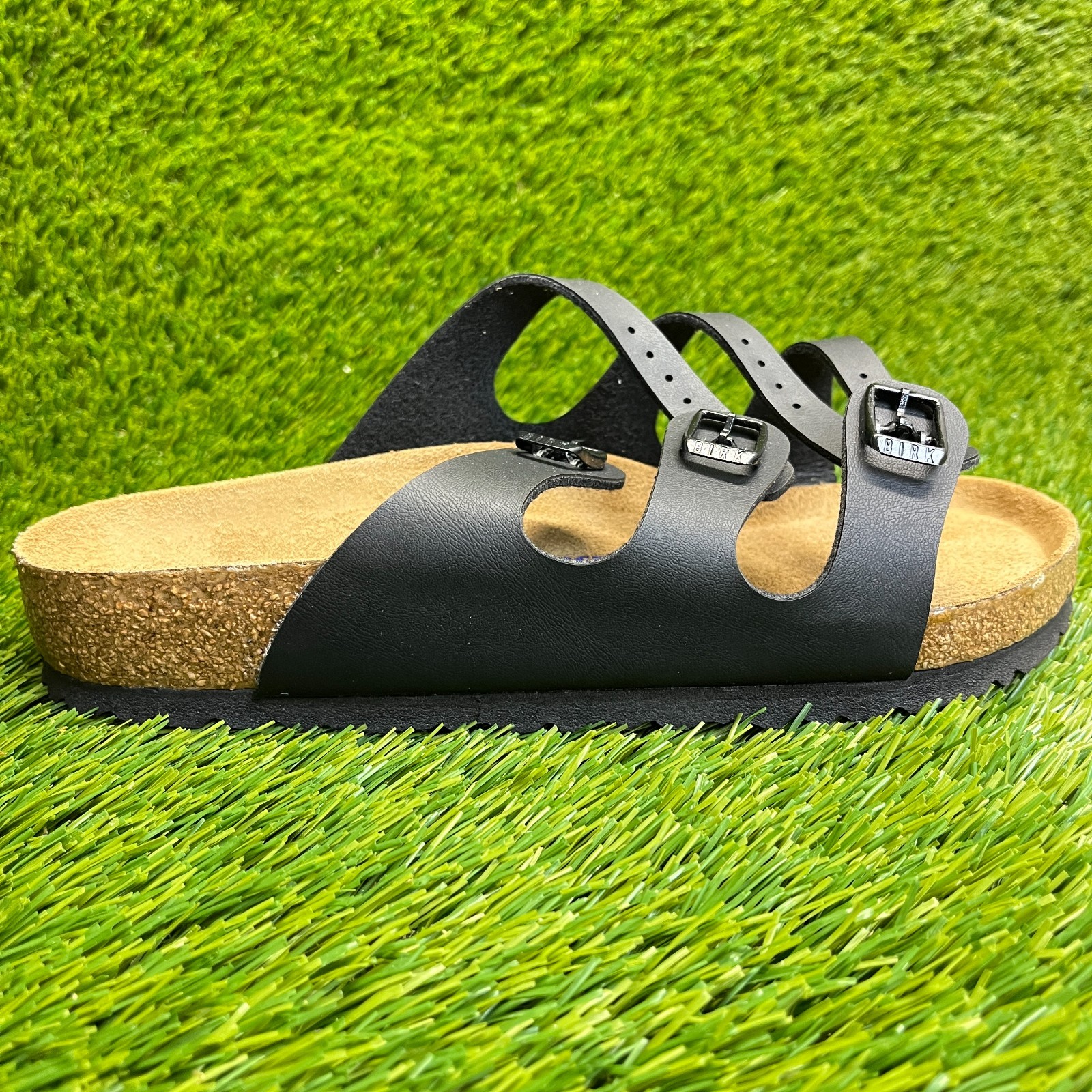 Birkenstock Florida Birko-Flor Womens Size 8 Black Beach Walking Slide Sandals
