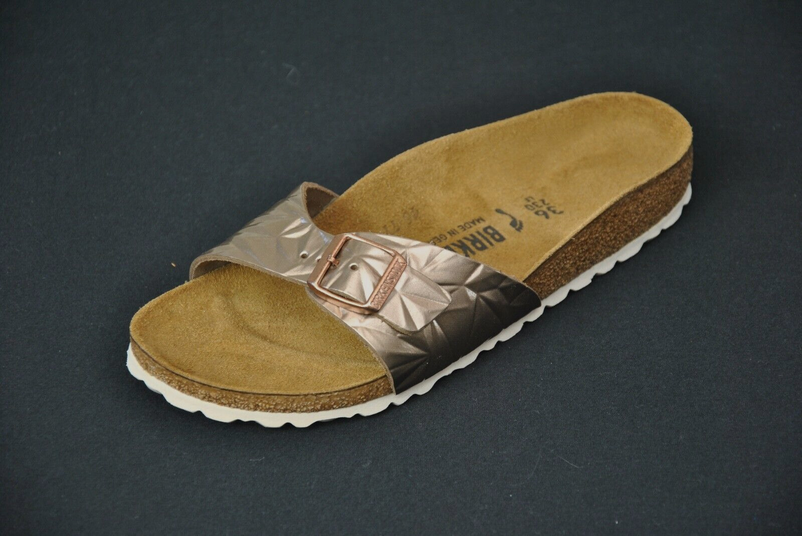 Birkenstock Madrid Gold Leather Sandals Shoes 36 L 5 Narrow Spectral Copper 20S