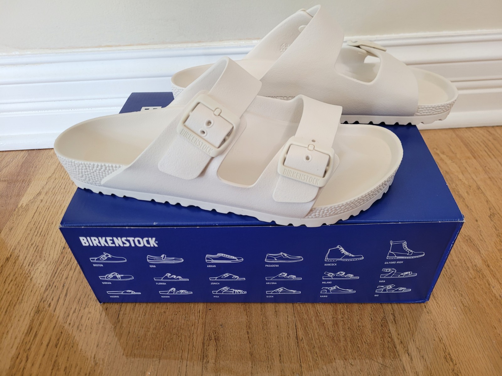 Birkenstock Arizona Essentials EVA Sandals, Eggshell. Choose Size