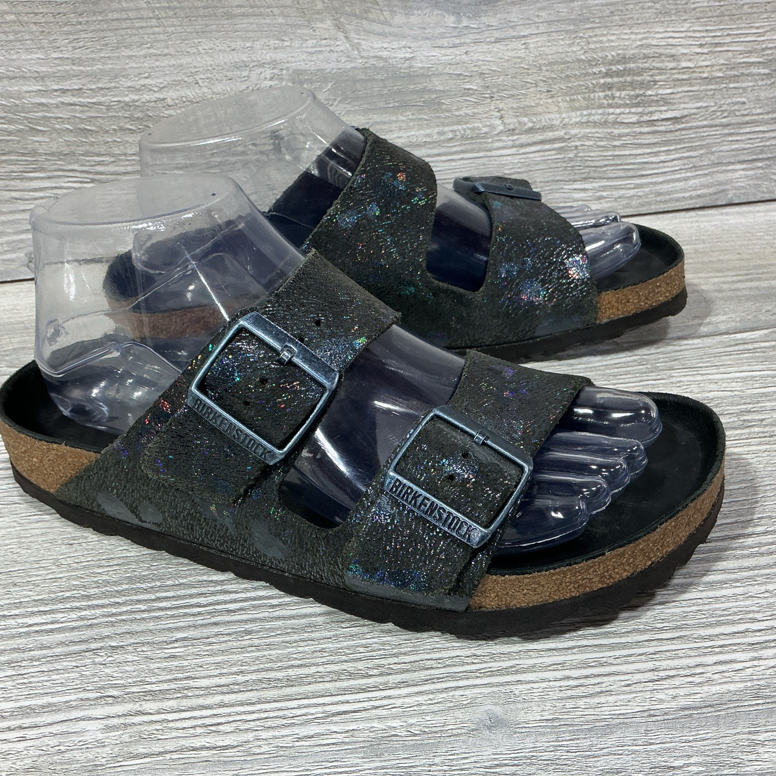 Birkenstock Arizona EU 38 US 7 N Sparkle Double Strap Buckle Women’s Sandals