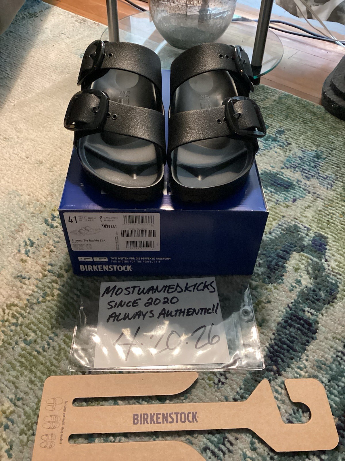 DS Birkenstock Arizona Big Buckle Eva Black Women’s (41) Sz 10/Men’s Sz 8