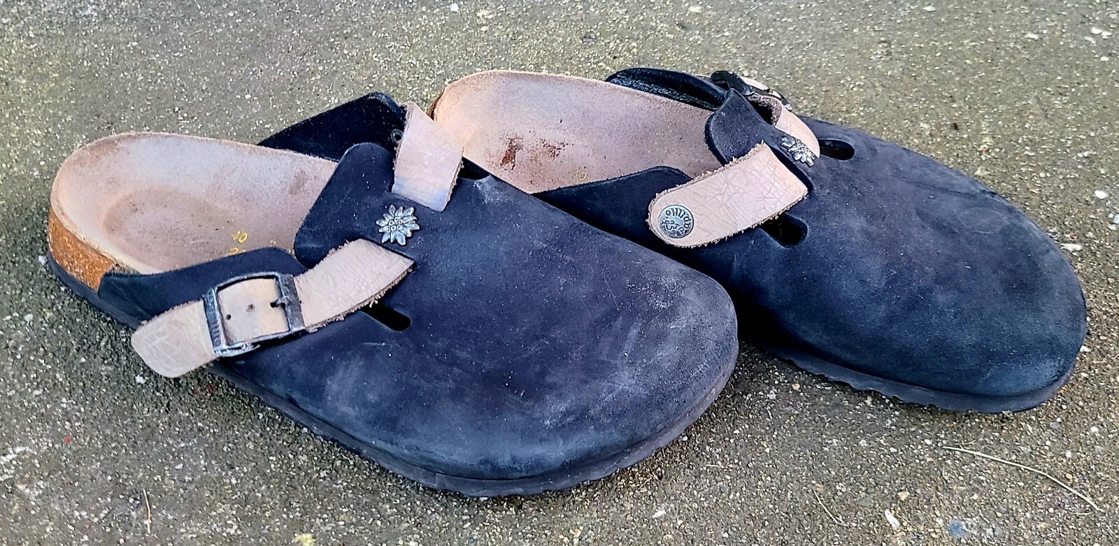 Birkenstock Boston Black Suede Clog Size 40 L9 M7