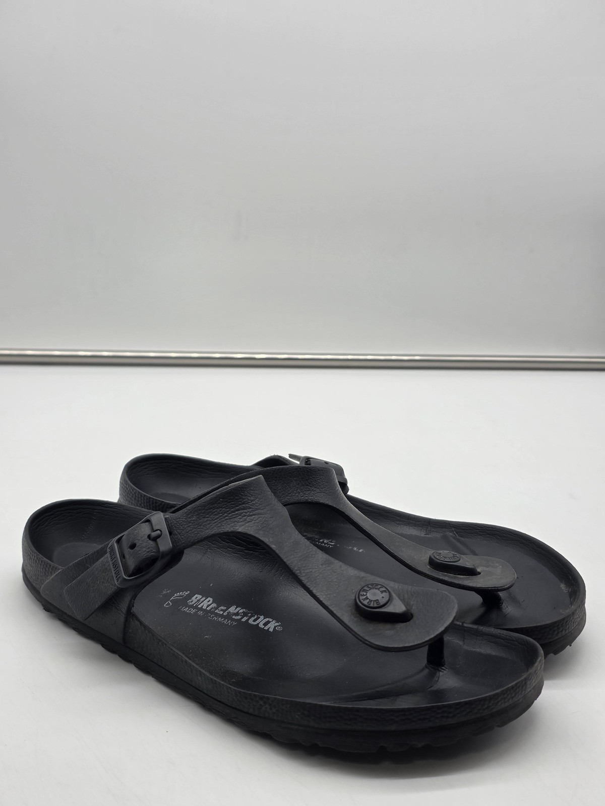 Birkenstock Sandals Shoes Womens Size 8 Black Gizeh EVA Thong Comfort Waterproof