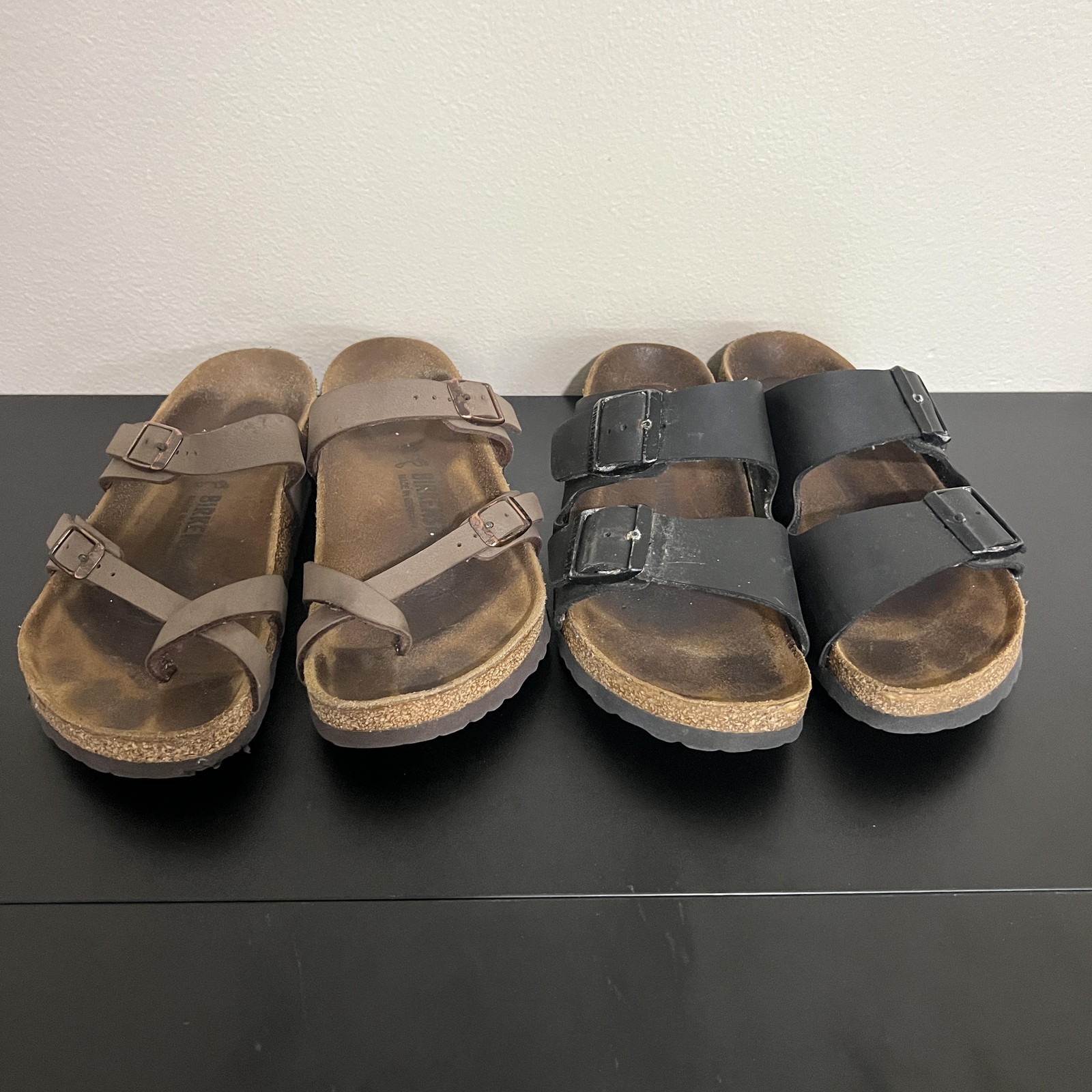 Birkenstock Sandals Womens 5 Brown Mayari Arizona Cork Footbed Lot of 2 Germany