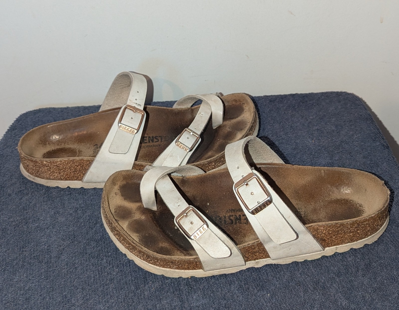 Birkenstock Mayari Sandals Womens Size EU 36 US 5 Birko-Flor White Leather