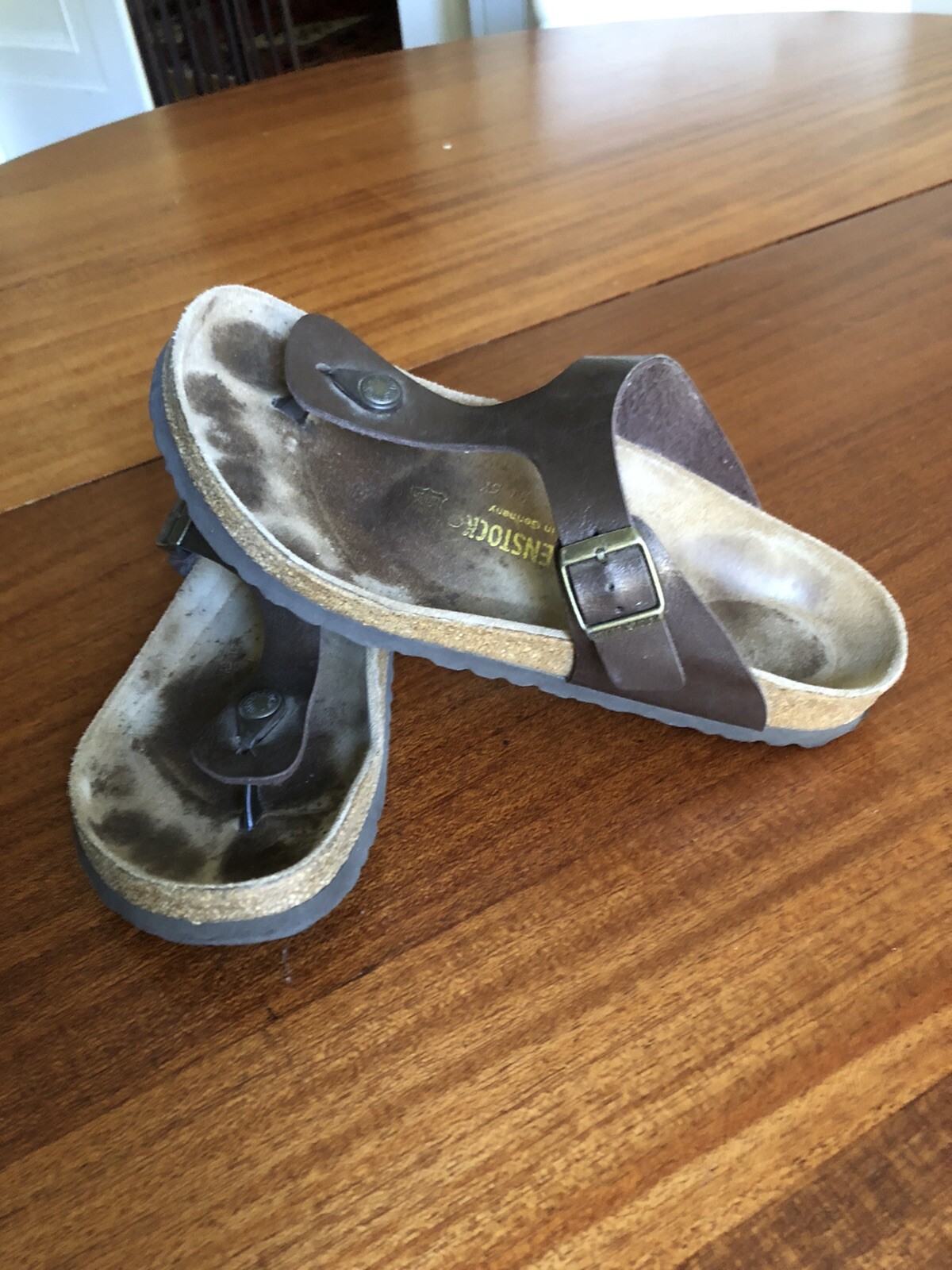 Birkenstock Gizeh Womens 41 US 10 Bronze Birko Flor T Strap Thong Sandals