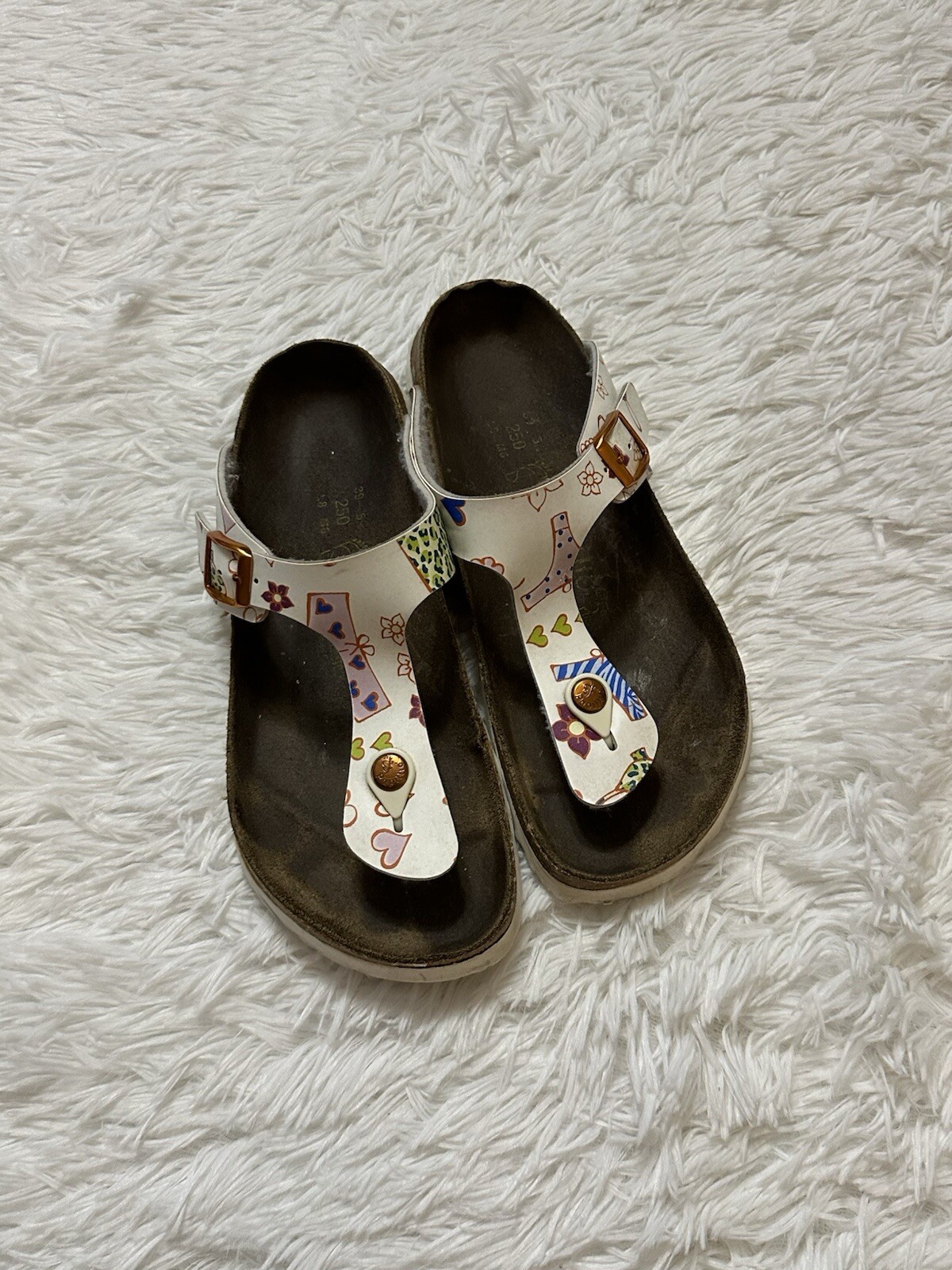 Birkenstock Papillio Sandals Womens Gizeh Floral Thong Strap Size EUR 39