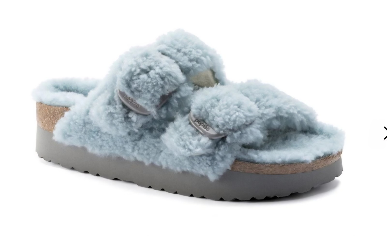 BIRKENSTOCK PAPILLIO FADED BLUE ARIZONA BIG BUCKLE PAP SANDALS EUR39/US8