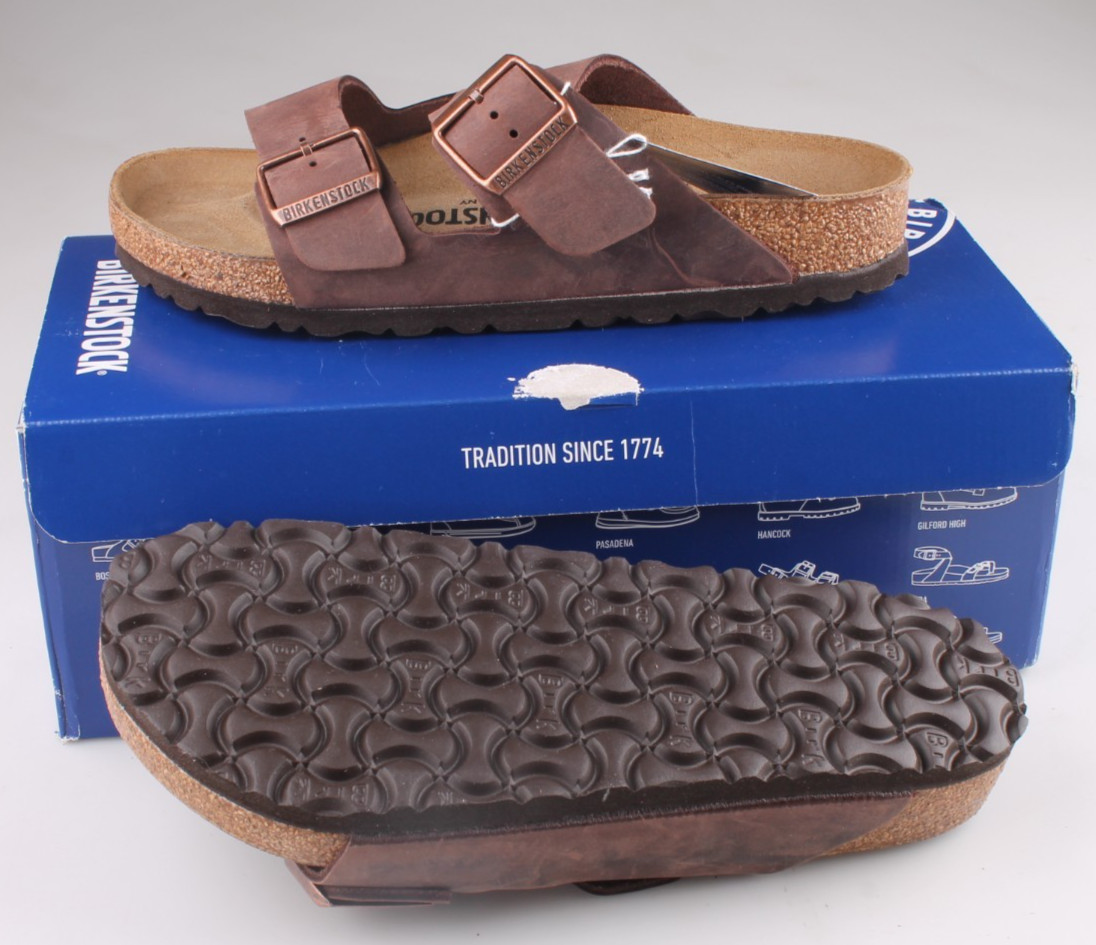 Birkenstock Arizona Habana Oiled Leather Soft Footbed Sandals Women’s Size 7 NIB