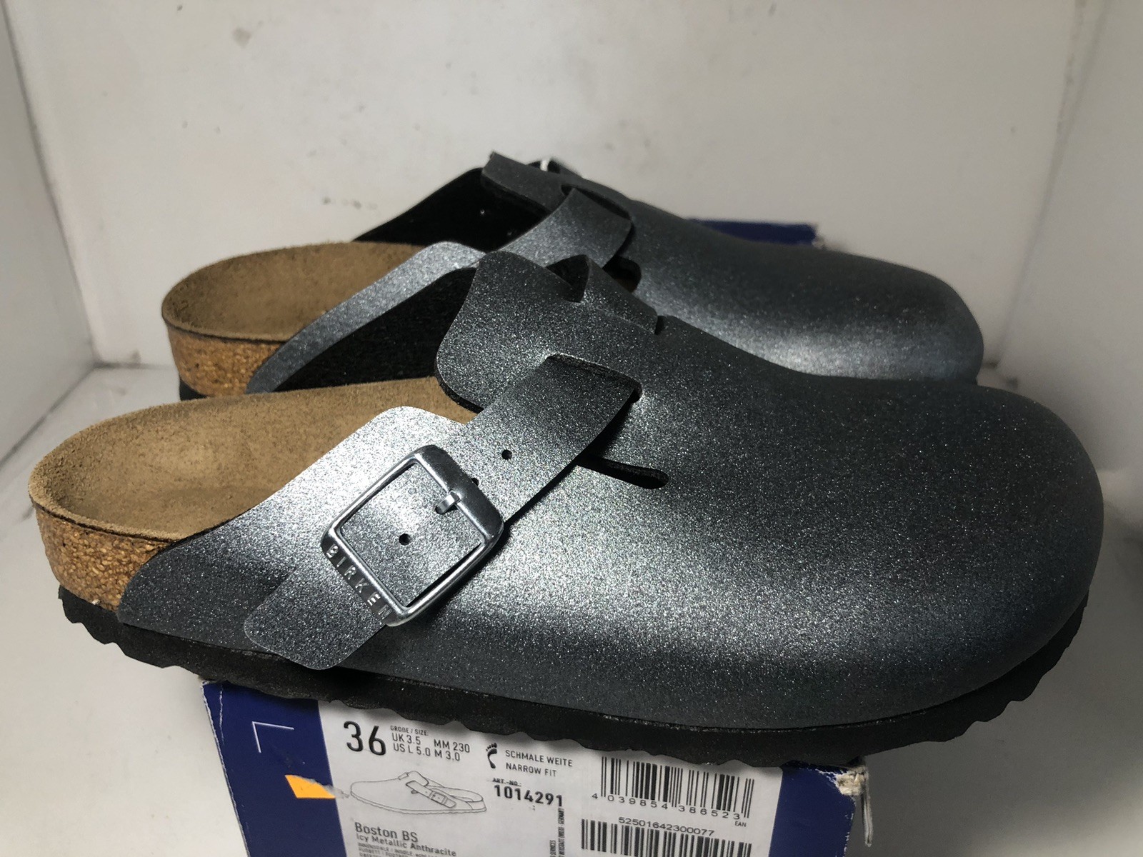 Birkenstock Boston Icy Metallic Narrow Fit EU 36 US Woman’s 5