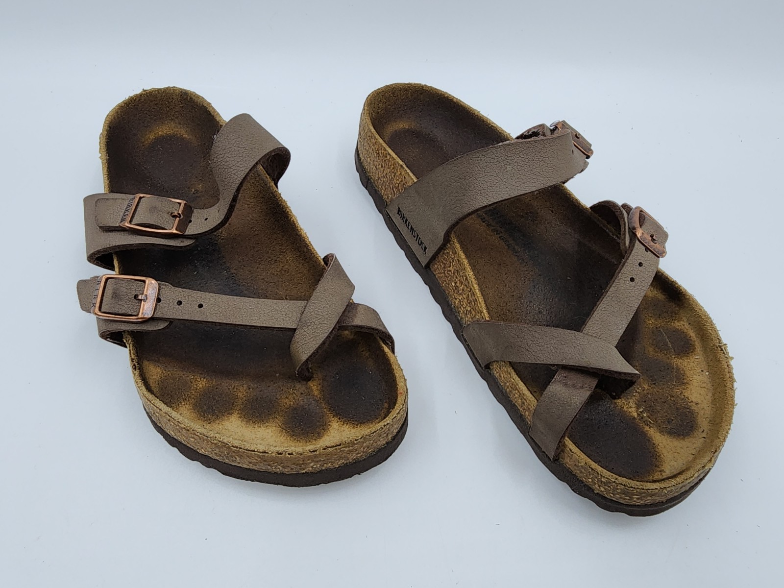 Birkenstock Mayari Women’s EU 36 US 6 Sandals Brown Double Buckle Cross Straps