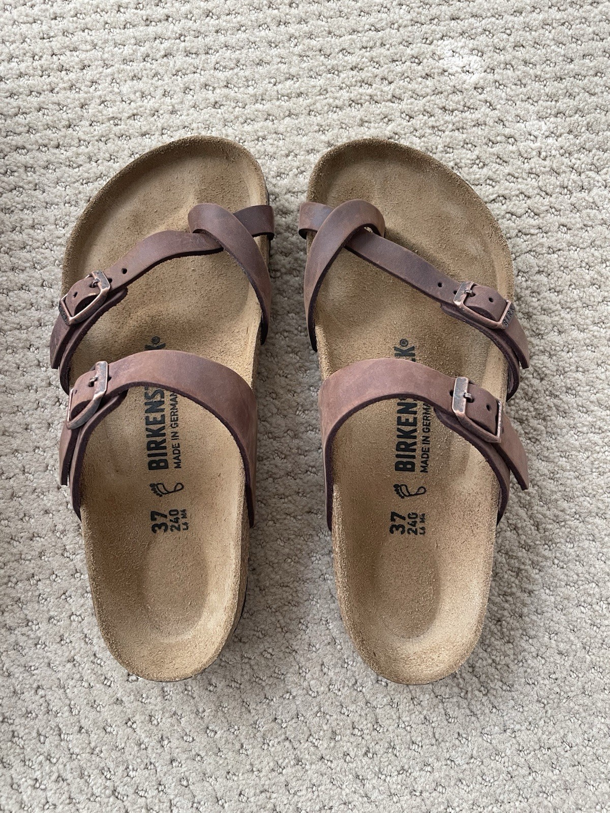 Birkenstock Mayari Thong Slip On Sandals Brown Women’s Size 37EU, US 6-6.5
