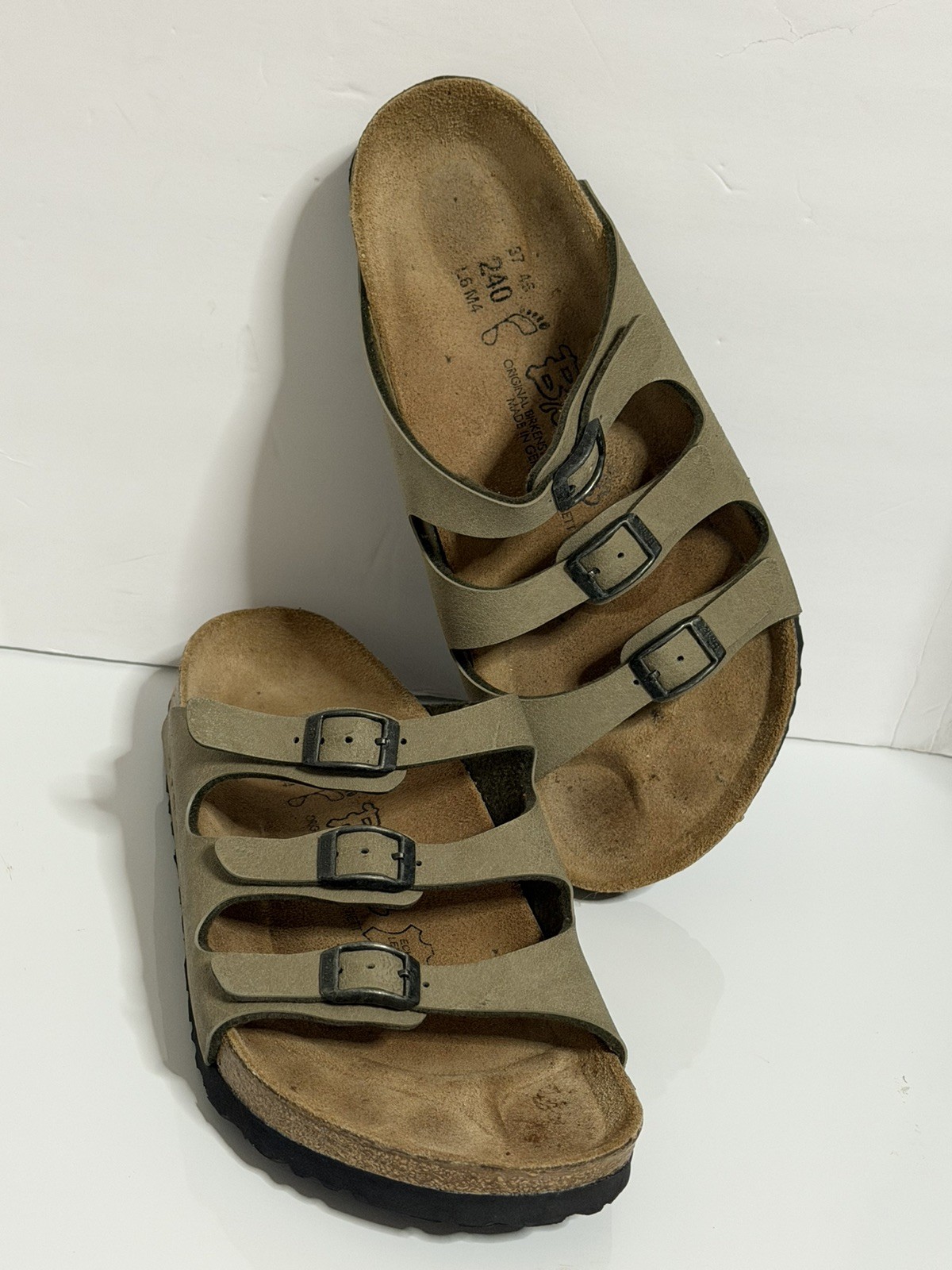 Birkenstock Florida Soft Footbed Sandals Tabacco Brown Women`s Size 37 L6