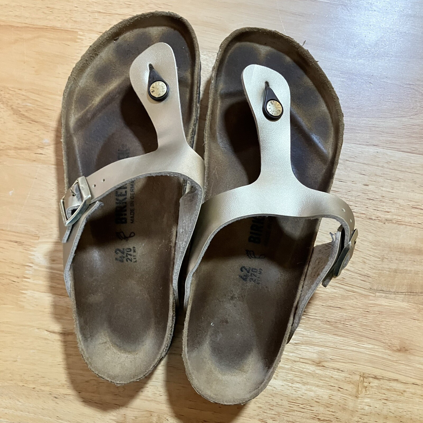 Birkenstock Gizeh Regular Fit Sandals Birko Flor GOLD US M 9 L 11