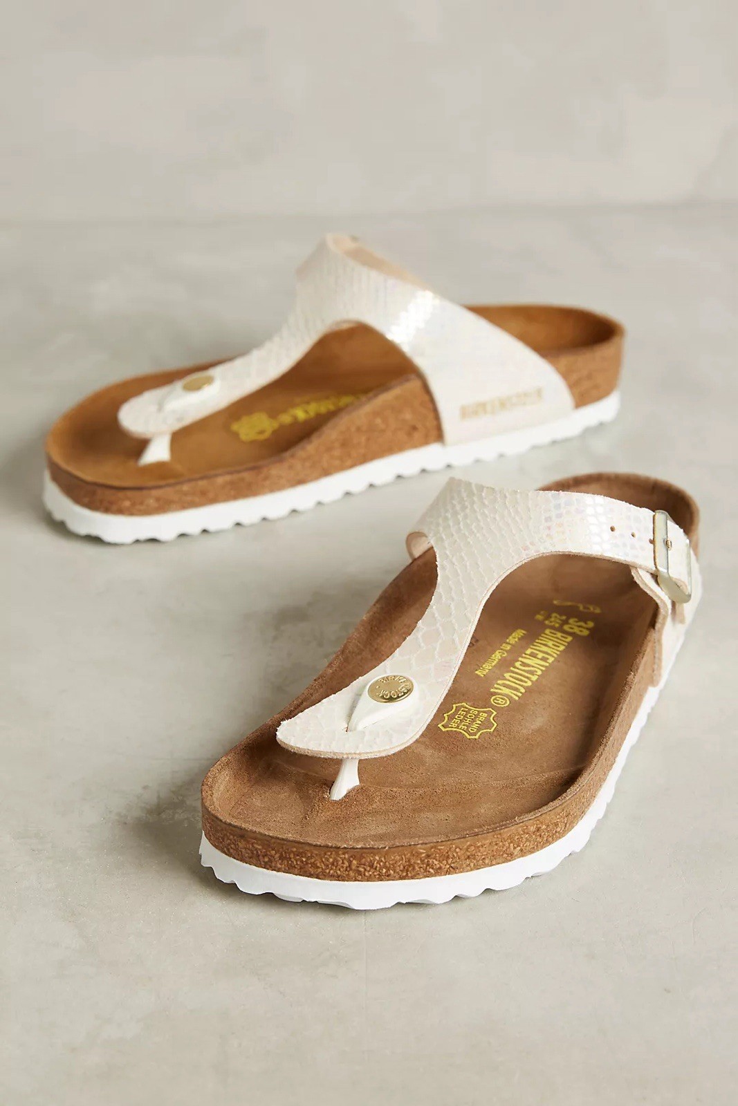 Birkenstock GIZEH Iridescent Snake Print Birko-Flor VeganSandals 37 US 6