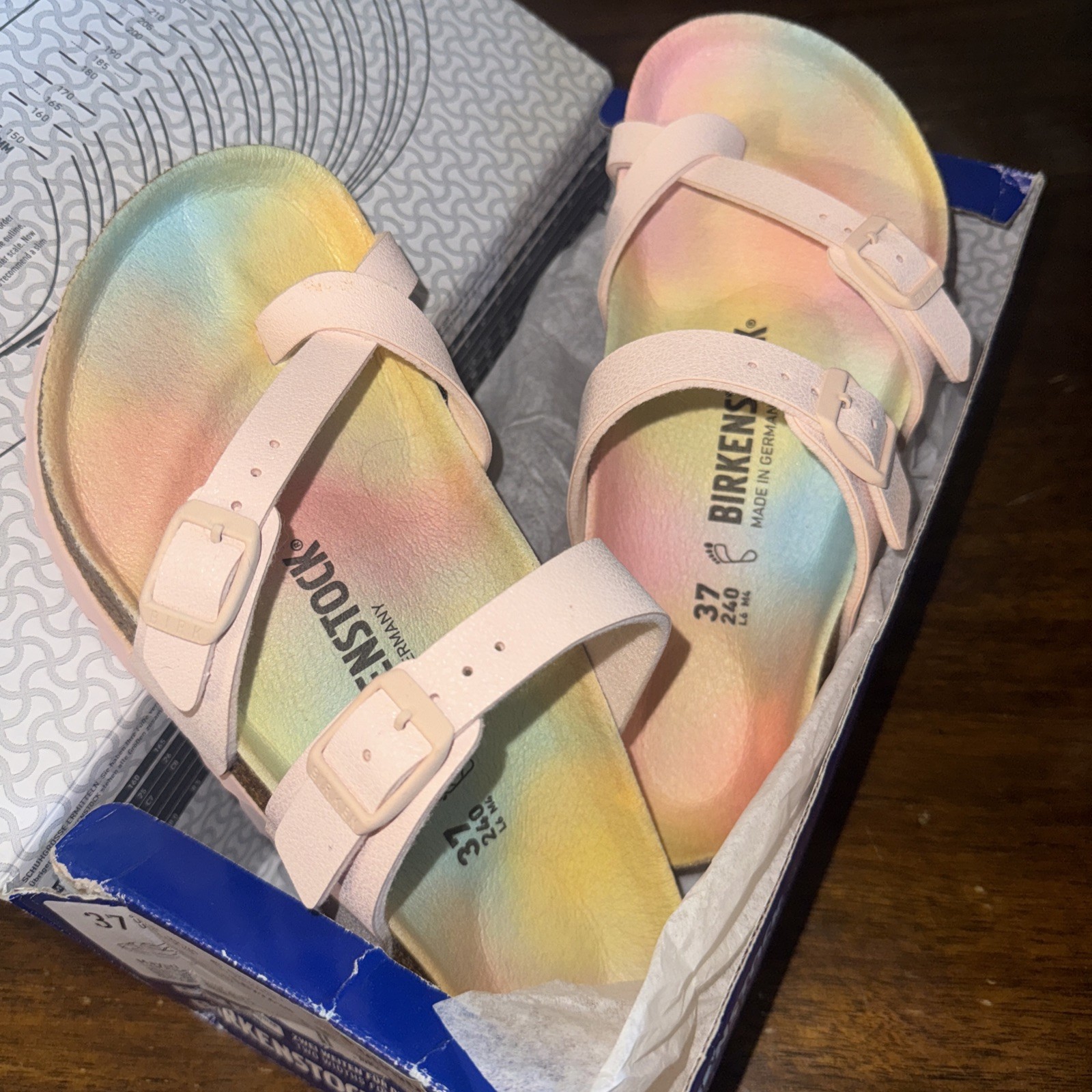 Birkenstock MAYARI 37 Vegan Sandals Light Rose SIZE 6 US 1022630 NEW FAST SHIP