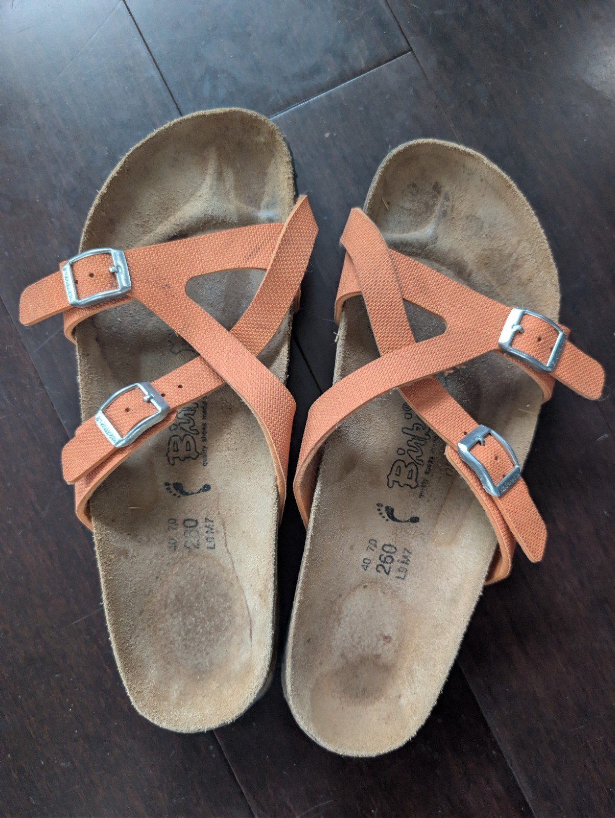Birkis Birkenstock Mayari Strappy Sandals Coral Sz 40 Womens 9