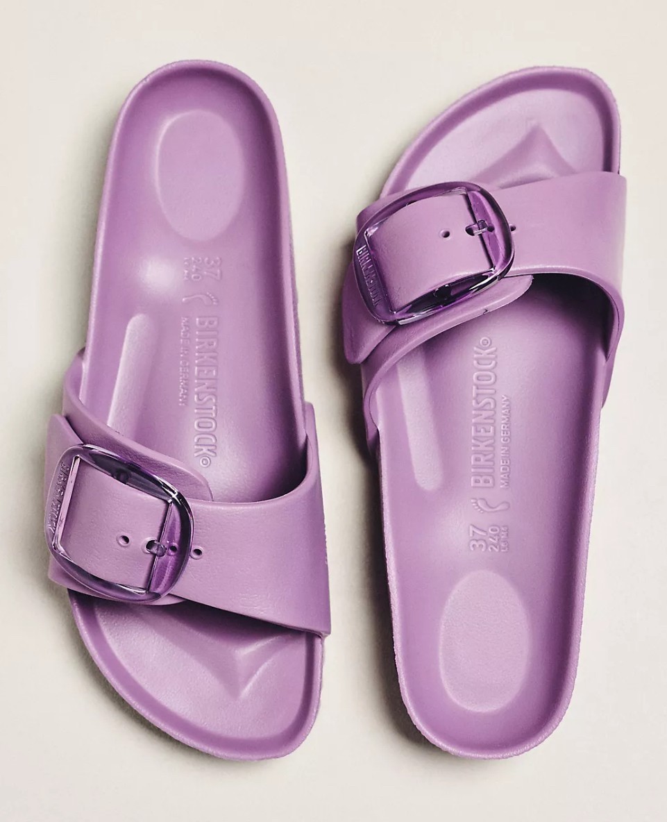 Birkenstock Madrid Big Buckle EVA Slides – Purple/Mauve, Women’s Size 37