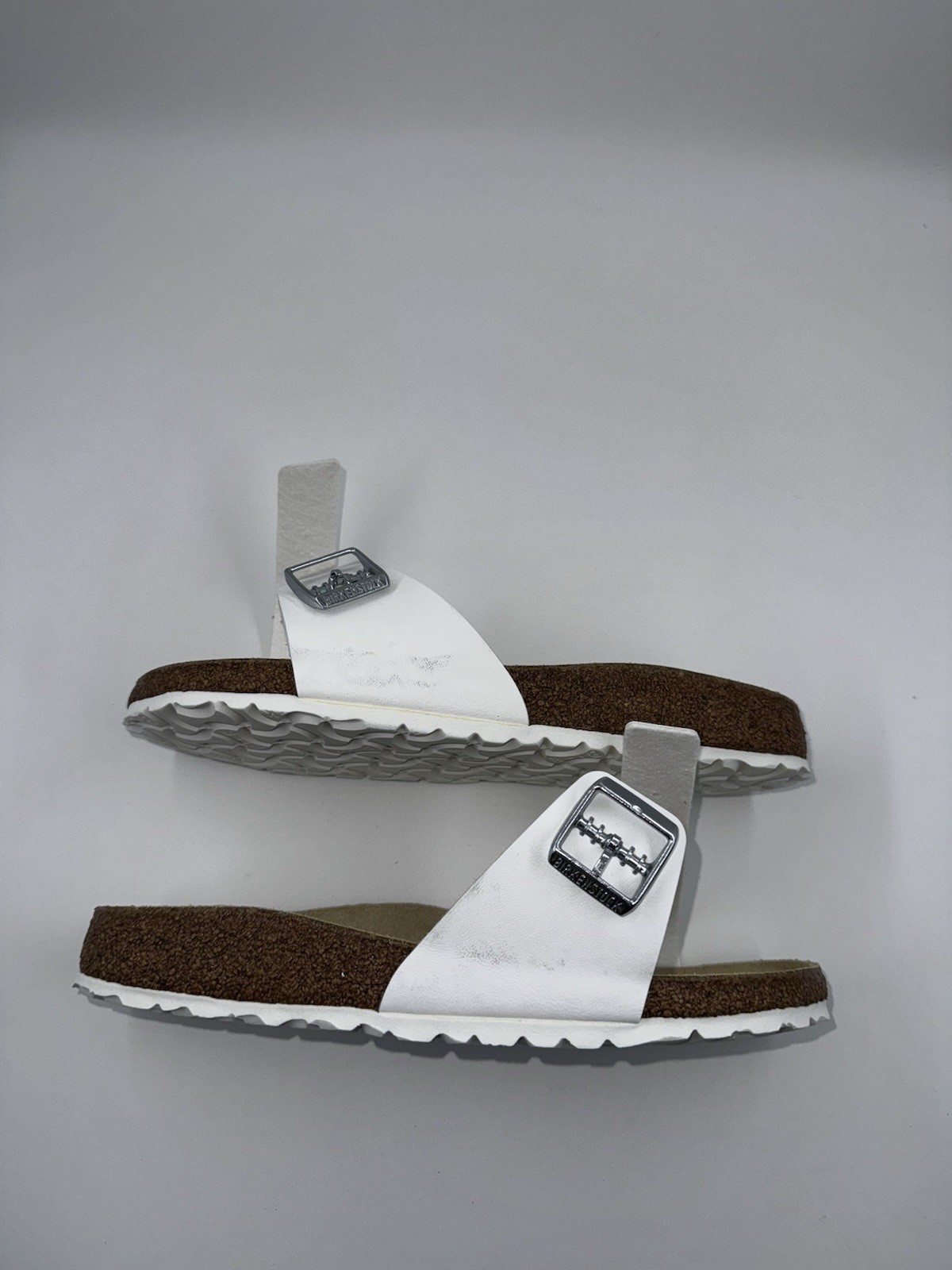 Birkenstock Madrid White Birko-Flor Flat Size 39 8-8.5 New
