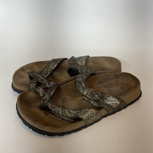 Birkenstock Papillio Mayari Good Metallic Flat Sandals Women 38/US7-7.5 Germany