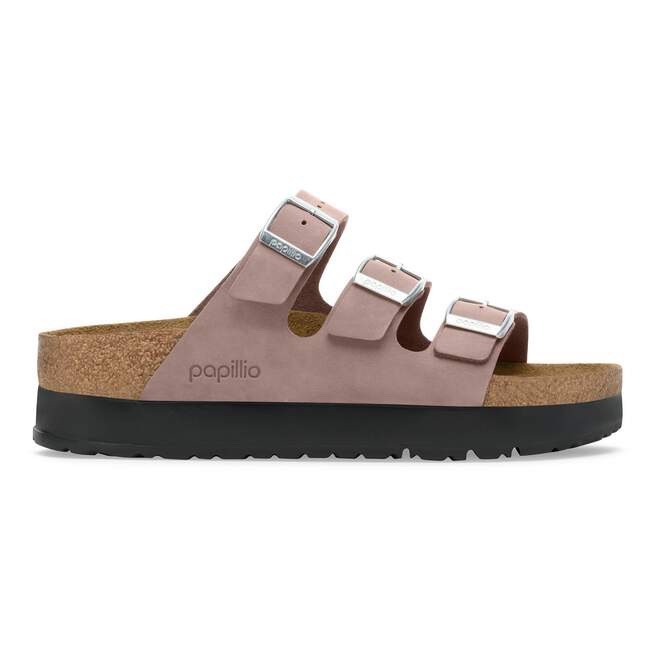 Birkenstock Florida Flex Platform Nubuk Visit   Leather Faded Purpl40