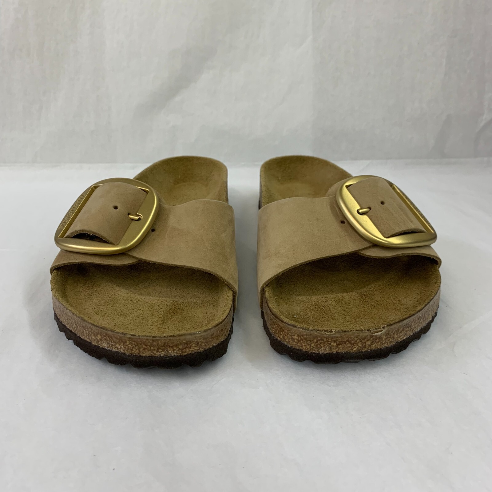 Birkenstock New w/o Box Madrid Big Buckle Sandcastle Nubuck Leather R SelectSize