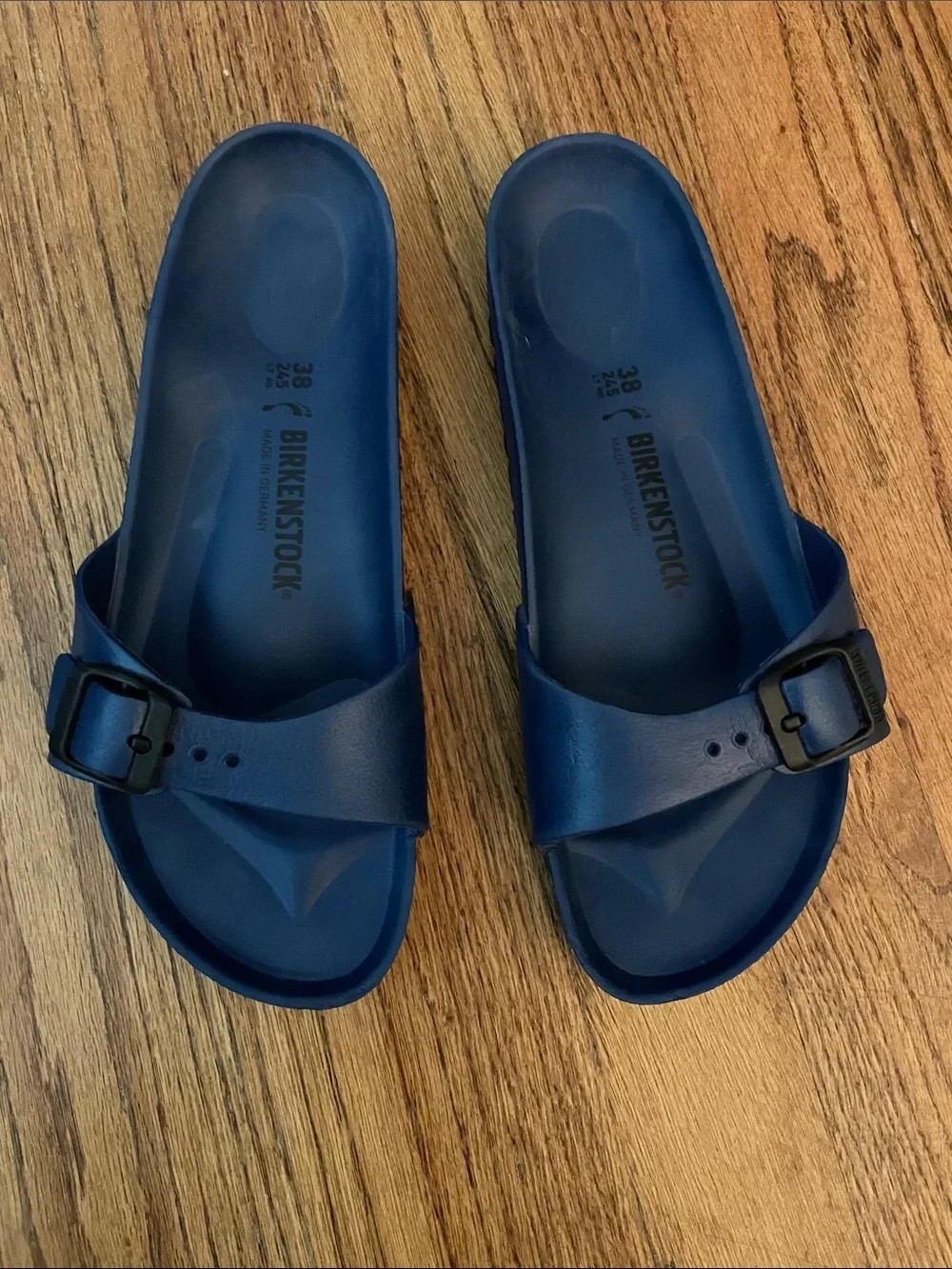 Birkenstock Madrid EVA Slip On Sandals Slides Blue Sz 38 – W 7 – M 5