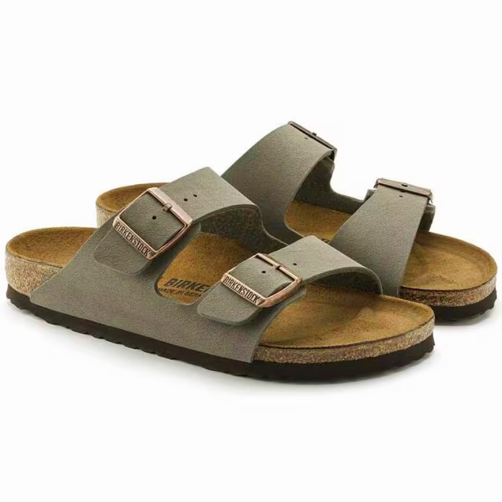 Birkenstock Arizona Birko-Flor Soft Footbed Women’s Sandals Select Size-Stone