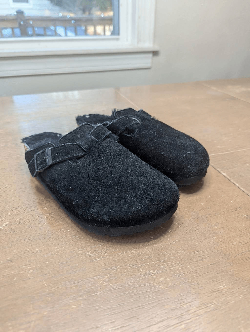 Birkenstock Boston Insulated Clog women’s size 36 black slip on suede comfort