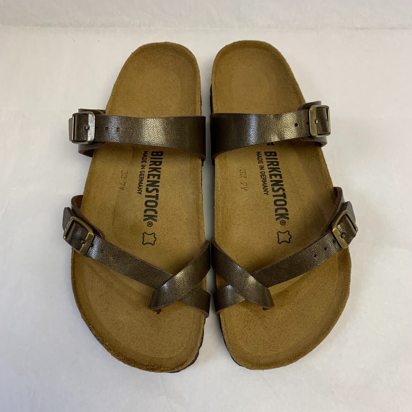 Birkenstock New w/o Box Mayari Golden Brown Birko-Flor Narrow – Select Size