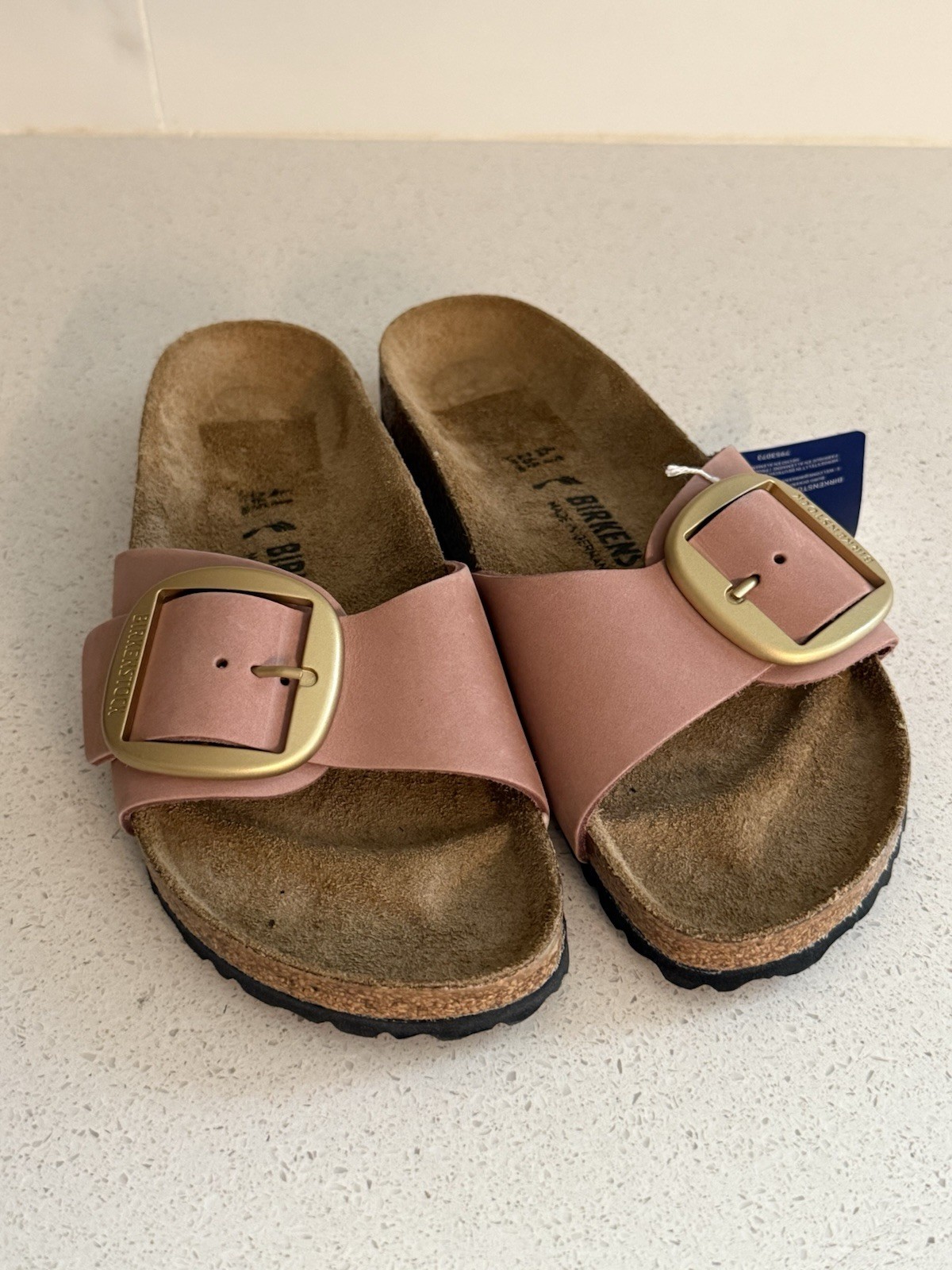 Birkenstock Madrid Big Buckle Slide Sandal Rose Pink EU 41 US 10-10.5