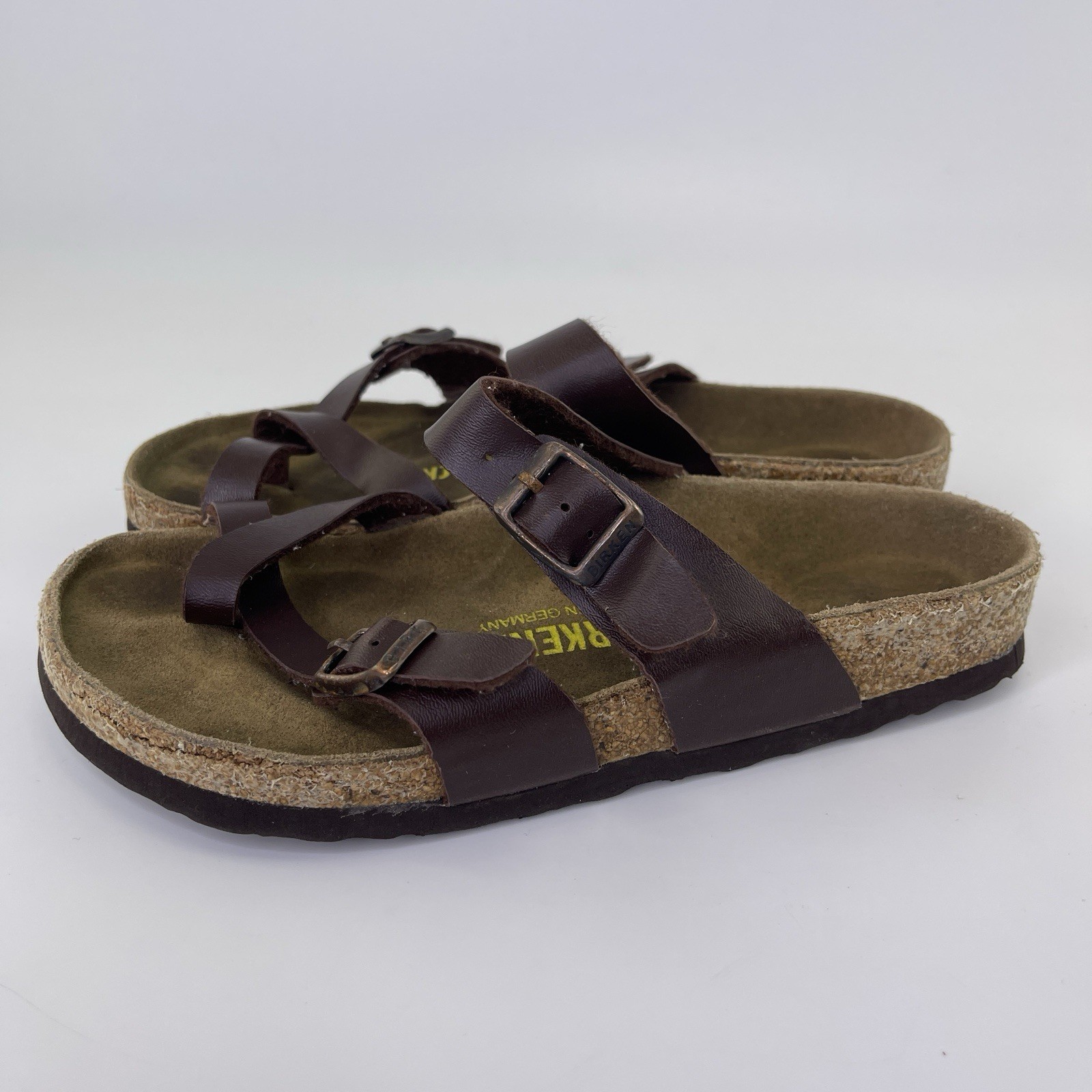 Birkenstock Mayari Sandals Brown Leather Womens Sz 36 EU 5 US
