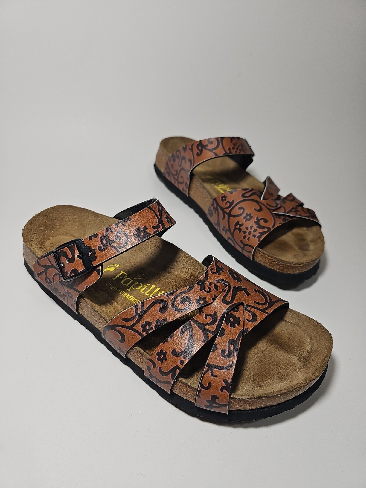 Birkenstock Papillio Strappy Wedge Heel Sandal Brown Women’s Size EU 38, US 7