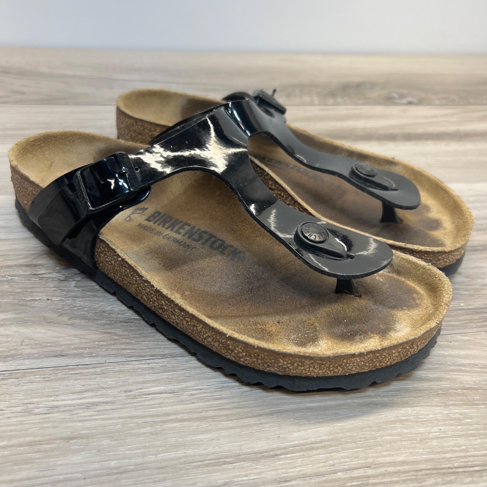 Birkenstock Gizeh Thong Sandal Black Size Womens US7 M EU38