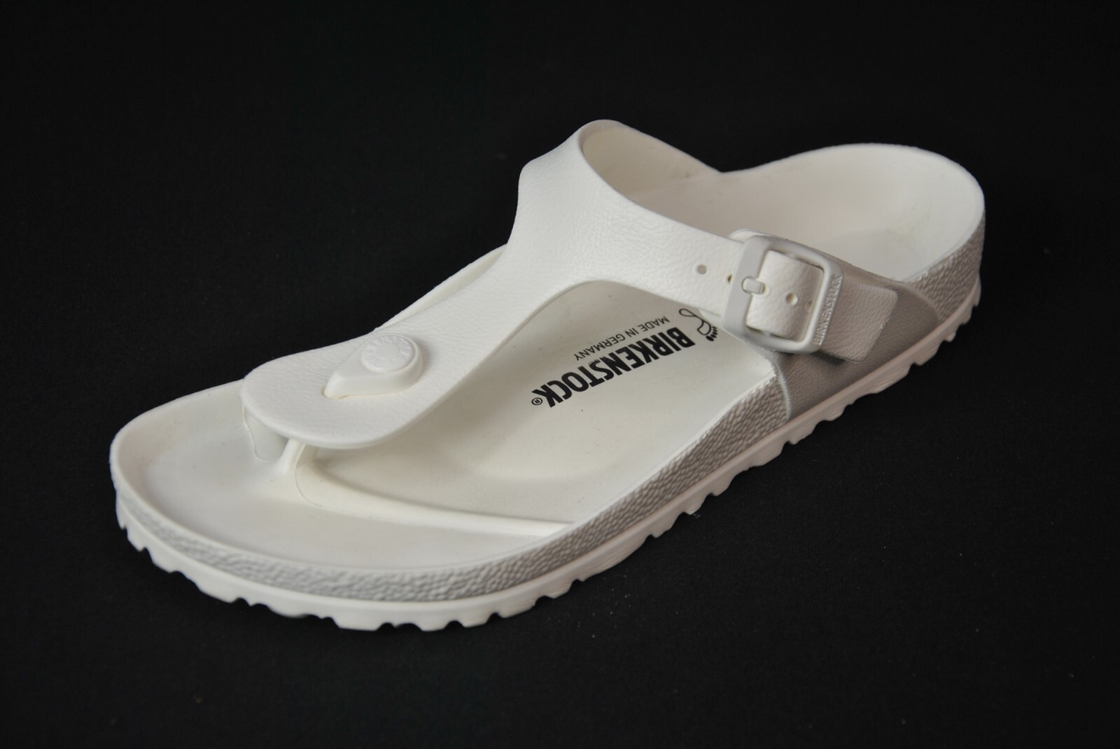 EVA Birkenstock Gizeh Sandals Shoes 38 L 7 White Swim Rubber 10524S